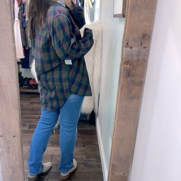 Terra & Sky plaid button up top size 2X new with tags - Picture 3 of 8